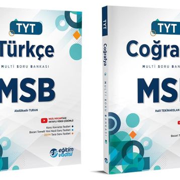 Eğitim Vadisi 2024 Tyt Türkçe + Coğrafya Msb Multi Soru Bankası Seti 2 Kitap