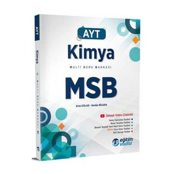 Eğitim Vadisi Yayınları AYT Kimya MSB Multi Soru Bankası Video Çözümlü