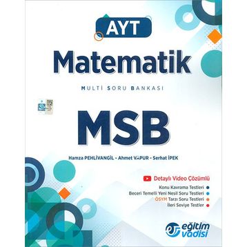Eğitim Vadisi Yayınları Eğitim Vadisi AYT Matematik Multi Video Çözümlü Soru Bankası