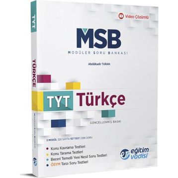 Eğitim Vadisi Yayınları TYT Türkçe Soru Bankası