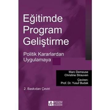 Eğitimde Program Geliştirme - Pegem Akademi Yayıncılık