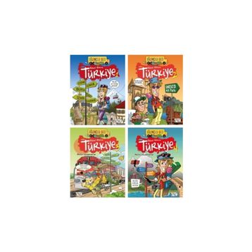 Eğlenceli Gezi Güzel Ülkem Türkiye 4 Kitap Set - Güzel Ülkem Türkiye 1-2-3-4 - Eğlenceli Bilgi Yayınları