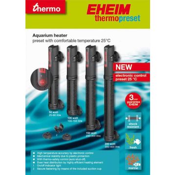 Eheim 100-150L / 100W Thermopreset Akvaryum Isıtıcısı