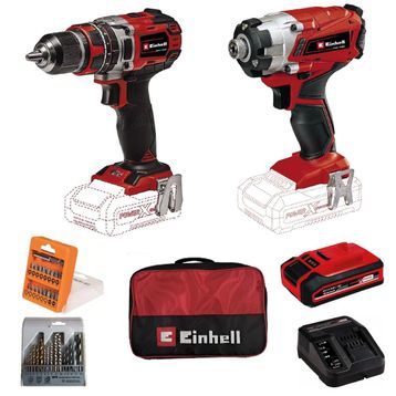 Einhell 3 Ah Starter Kit + Bez Çantalı Set + TE-CD 18/50'li BL+TE-CI 18/1'li Darbeli Vidalama