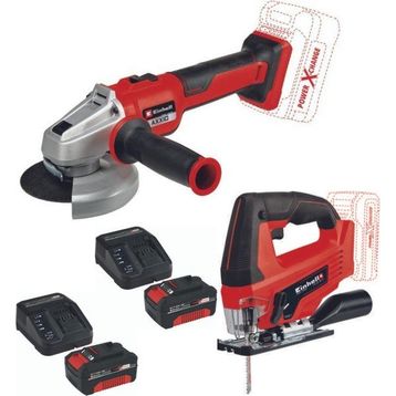 Einhell Axxio 18/115 Q Avuç Taşlama İmpaxxo 18/400 Somun Sıkma 2.5 Ah-4.0 Ah Kömürsüz Set