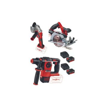 Einhell Te-Cı 18 Bl Vidalama + Axxio 18/115 Q Avuç Taşlama + Te-Cs 18/190 Bl Daire Testere Akülü Kömürsüz Set