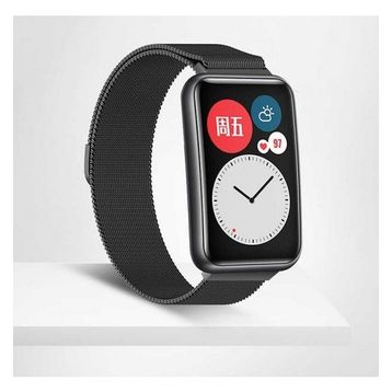 Eiroo Huawei Watch Fit Siyah Metal Kordon Dönüştürücü
