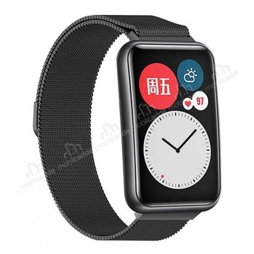 Eiroo Huawei Watch Fit Siyah Metal Kordon Dönüştürücü