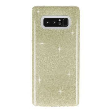 Eiroo Silvery Samsung Galaxy Note 8 Simli Gold Silikon Kılıf