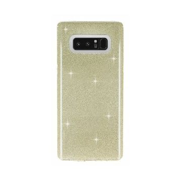 Eiroo Silvery Samsung Galaxy Note 8 Simli Gold Silikon Kılıf
