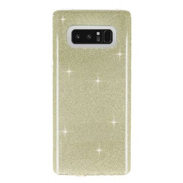 Eiroo Silvery Samsung Galaxy Note 8 Simli Gold Silikon Kılıf