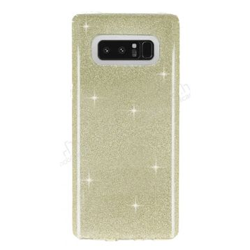 Eiroo Silvery Samsung Galaxy Note 8 Simli Gold Silikon Kılıf