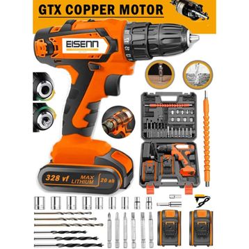 Eisenn Germany Technology Ornj-Copper Darbeli 328 Vf 20 Ah Metal Şanzıman Akülü Vidalama Matkap Set