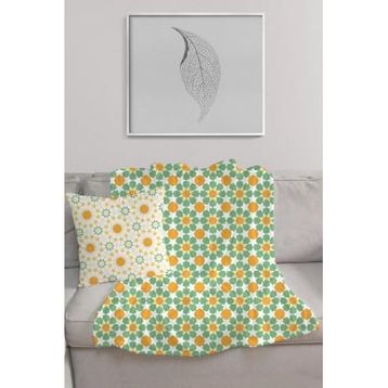 Ejoya 106879 100x150 cm Renkli Özel Tasarım Tek Kişilik Battaniye ve Yastığı