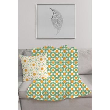 Ejoya 106879 100x150 cm Renkli Özel Tasarım Tek Kişilik Battaniye ve Yastığı