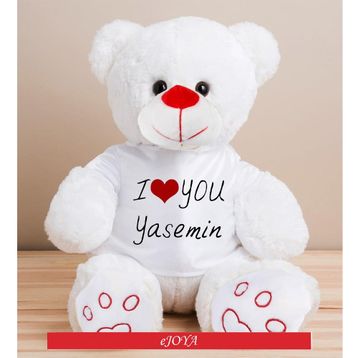 Ejoya 81867 50 cm Kişiye Özel Mesajlı Sevimli Peluş Ayıcık