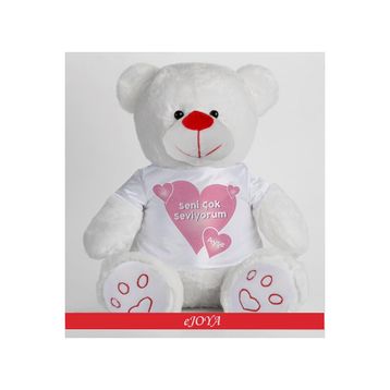 Ejoya 81874 Kişiye Özel Seni Çok Seviyorum Temalı 50 cm Peluş Ayıcık