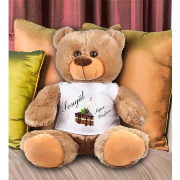 Ejoya 81957 Kişiye Özel Doğum Günü Temalı 40 cm Peluş Ayıcık