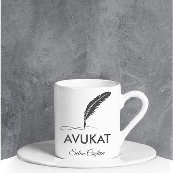 Ejoya 90707 Kişiye Özel Avukat Türk Kahvesi Fincanı