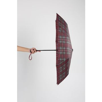 Eklips Bordo Ekose Otomatik Şemsiye