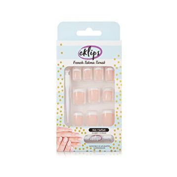 Eklips French Şeftali Küt Takma Tırnak
