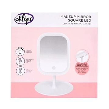 Eklips Kare Led Beyaz Makyaj Aynası