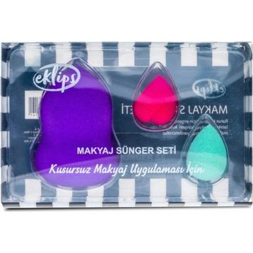 Eklips Profesyonel 3'lü Makyaj Sünger Seti