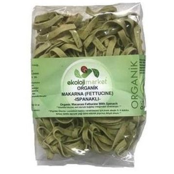 Ekoloji Market 250 gr Organik Ispanaklı Fettucine Makarna
