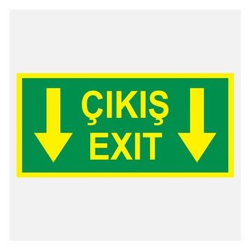 Ekstrafix YF066 12x25 cm Fosforlu Çıkış Uyarı Levhası