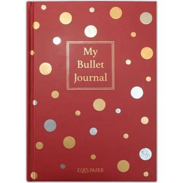 Ela's Paper Confetti Kırmızı Sert Kapak Düz Çizgisiz Ajanda Defter