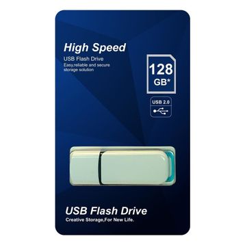 Elba 128 GB Beyaz-Mavi 2.0 Plastik USB Flash Bellek