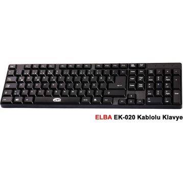 Elba EK-020 F Usb Türkçe Kablolu Siyah Klavye