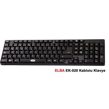 Elba EK-020 F Usb Türkçe Kablolu Siyah Klavye