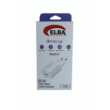 Elba ELB02-20WPD 20W Beyaz USB-C Şarj Kafası