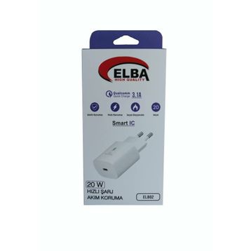 Elba ELB02-20WPD 20W Beyaz USB-C Şarj Kafası