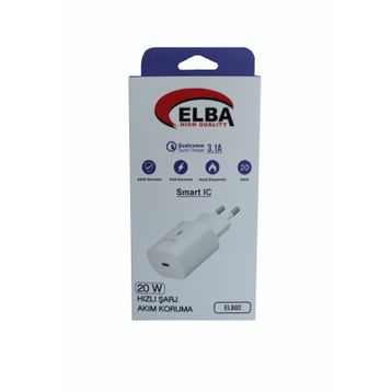 Elba ELB02-20WPD 20W Beyaz USB-C Şarj Kafası