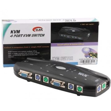 Elba M104 Manual 4PC-1MN PS2 KVM Switch