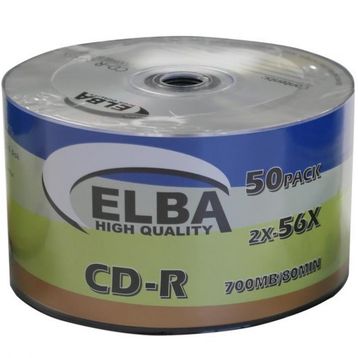 Elba Printable CD-R 700Mb 80dk 56x 50'li Shrink Boş CD