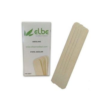 Elbe 100 Adet Maun Abeslang Tahta Dil Basacağı Spatula