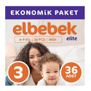 Elbebek Elite No:3 Midi 36 Adet Bebek Bezi