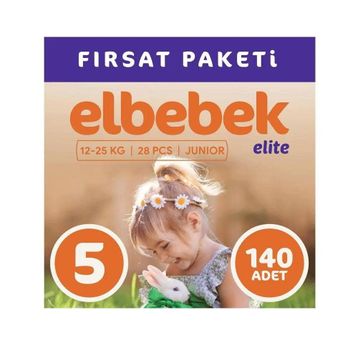 Elbebek Elite No:5 Junior 140 Adet Bebek Bezi