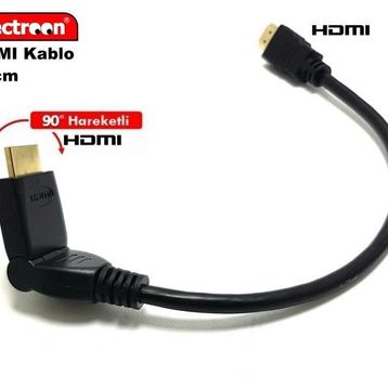 Electroon 30 cm 90 Derece Hareketli Fişli HDMI Kablo