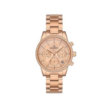 Elegangs El2449-3 Sarı Kadın Kol Saati
