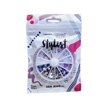 Elegant Touch Stylist Nail Art 12 Farklı Renk 240 Adet Taş Seti