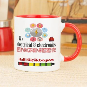 Elektrik Elektronik Mühendisi Kırmızı Kupa Bardak