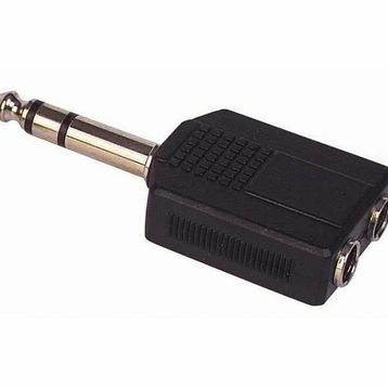 Elektromer 6.3 mm Stereo Erkek 6.3 mm Stereo Dişix2 Çevirici Jack