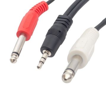Elektromer PM-13934 3.5 mm Stereo Erkek 2x6.3 mm Mono Erkek 5 m Powermaster Ses Kablosu