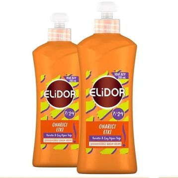 Elidor 2x265 ml 7 24 Şekillendirici Onarıcı Etki Keratin Çay Ağacı Yağı Saç Bakım Kremi