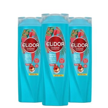 Elidor Doğanın Enerjisi Argan Yağı Hibiskus Özü 3x400 ml Şampuan