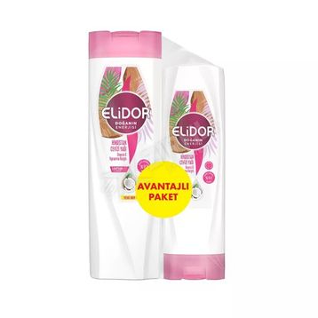Elidor Doğanın Enerjisi Hindistan Cevizi Yağı 400 ml Şampuan + 200 ml Saç Bakım Kremi